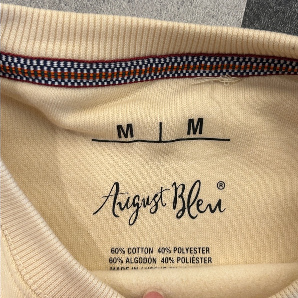 August Bleu Autumn Maggie sweatshirt in buttercream-NWT - Picture 4 of 6